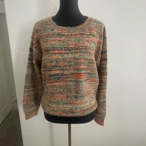 Earthbound Trading Co. Fuzzy Space-Dye Crewneck Sweater